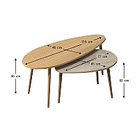 Τραπεζάκι σαλονιού σετ 2 τμχ Elips Megapap χρώμα oak - travertine 116x46x46εκ. Τραπεζάκι σαλονιού σετ 2 τμχ Elips Megapap χρώμα oak - travertine 116x46x46εκ.,Έπιπλα εσωτερικού χώρου > Τραπεζάκια σαλονιού