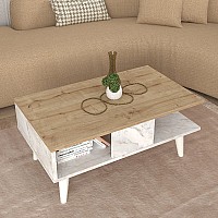 Τραπεζάκι σαλονιού Andros Megapap χρώμα sapphire oak - λευκό εφέ μαρμάρου 90x54x39,6εκ. Τραπεζάκι σαλονιού Andros Megapap χρώμα sapphire oak - λευκό εφέ μαρμάρου 90x54x39,6εκ.,Έπιπλα εσωτερικού χώρου > Τραπεζάκια σαλονιού