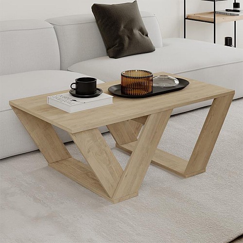 Τραπεζάκι σαλονιού Pipra Megapap χρώμα sapphire oak 110x60x40εκ.,Έπιπλα εσωτερικού χώρου > Τραπεζάκια σαλονιού