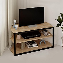 Έπιπλο τηλεόρασης γωνιακό Echo Megapap χρώμα sapphire oak 98x37x45εκ.  Έπιπλο τηλεόρασης γωνιακό Echo Megapap χρώμα sapphire oak 98x37x45εκ.