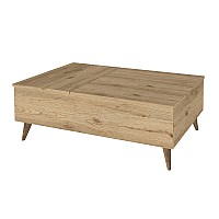Τραπεζάκι σαλονιού Roy Megapap με σερβιτόρο χρώμα sepet oak 121x69x40εκ.,Έπιπλα εσωτερικού χώρου > Τραπεζάκια σαλονιού