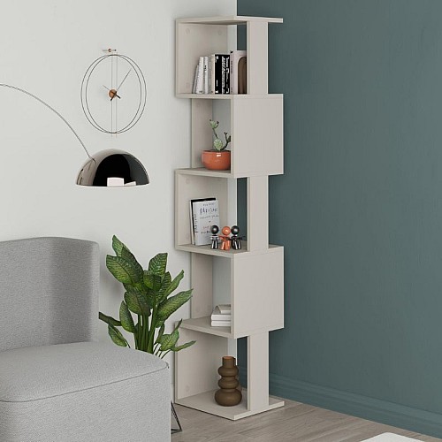 Βιβλιοθήκη Piri Megapap χρώμα sandstone 35x30x161εκ.,Έπιπλα εσωτερικού χώρου > Βιβλιοθήκες