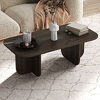 Τραπεζάκι σαλονιού Becaj Megapap χρώμα καρυδί 120x60x41,4εκ.
