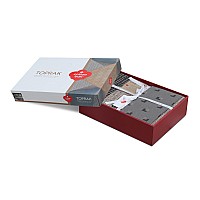 Σετ παπλωματοθήκη Arlo Cotton Box 3 τμχ Μονή (160x220) χρώμα καφέ - γκρι