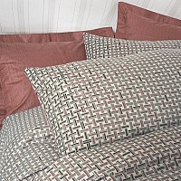 Σετ παπλωματοθήκη Mote Cotton Box 4 τμχ Διπλή (200x220) χρώμα κόκκινο