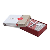 Σετ παπλωματοθήκη Mote Cotton Box 4 τμχ Διπλή (200x220) χρώμα κόκκινο