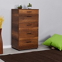 Συρταριέρα Trendline Megapap σε χρώμα καρυδί 60x44x108εκ.,Έπιπλα εσωτερικού χώρου > Συρταριέρες - Τουαλέτες,Έπιπλα εσωτερικού χώρου