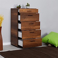 Συρταριέρα Trendline Megapap σε χρώμα καρυδί 60x44x108εκ.,Έπιπλα εσωτερικού χώρου > Συρταριέρες - Τουαλέτες,Έπιπλα εσωτερικού χώρου
