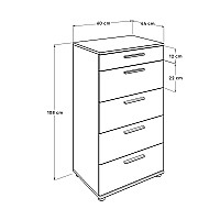 Συρταριέρα Trendline Megapap σε χρώμα καρυδί 60x44x108εκ.,Έπιπλα εσωτερικού χώρου > Συρταριέρες - Τουαλέτες,Έπιπλα εσωτερικού χώρου