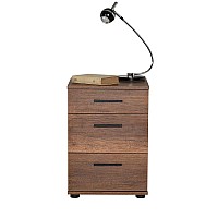 Κομοδίνο - συρταριέρα Trendline Megapap χρώμα καρυδί 40x39x57εκ.,Έπιπλα εσωτερικού χώρου > Κομοδίνα,Έπιπλα εσωτερικού χώρου
