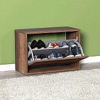 Παπουτσοθήκη 6 ζεύγων Step Megapap σε χρώμα καρυδί 60x30x42εκ.,Έπιπλα εσωτερικού χώρου > Παπουτσοθήκες,Έπιπλα εσωτερικού χώρου