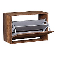 Παπουτσοθήκη 6 ζεύγων Step Megapap σε χρώμα καρυδί 60x30x42εκ.,Έπιπλα εσωτερικού χώρου > Παπουτσοθήκες,Έπιπλα εσωτερικού χώρου