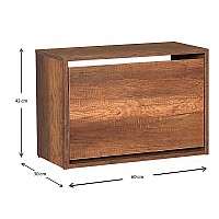Παπουτσοθήκη 6 ζεύγων Step Megapap σε χρώμα καρυδί 60x30x42εκ.,Έπιπλα εσωτερικού χώρου > Παπουτσοθήκες,Έπιπλα εσωτερικού χώρου