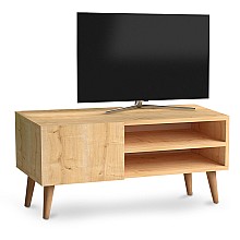 Έπιπλο τηλεόρασης Porto Megapap από μελαμίνη χρώμα oak 90x32x42εκ. 