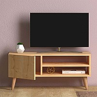 Έπιπλο τηλεόρασης Porto Megapap από μελαμίνη χρώμα oak 90x32x42εκ.,Έπιπλα εσωτερικού χώρου > Έπιπλα τηλεόρασης,Έπιπλα εσωτερικού χώρου