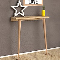 Κονσόλα Fiona Megapap από μελαμίνη χρώμα oak 60x22x76εκ.,Έπιπλα εσωτερικού χώρου > Κονσόλες,Έπιπλα εσωτερικού χώρου