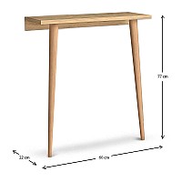 Κονσόλα Fiona Megapap από μελαμίνη χρώμα oak 60x22x76εκ.,Έπιπλα εσωτερικού χώρου > Κονσόλες,Έπιπλα εσωτερικού χώρου