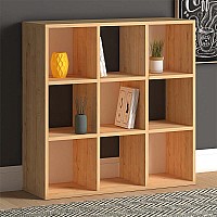 Βιβλιοθήκη Cube Megapap από μελαμίνη χρώμα oak 90x30x90εκ.,Έπιπλα εσωτερικού χώρου > Βιβλιοθήκες,Έπιπλα εσωτερικού χώρου