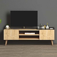Έπιπλο τηλεόρασης Etna Megapap από μελαμίνη χρώμα oak 120x30x40εκ.,Έπιπλα εσωτερικού χώρου > Έπιπλα τηλεόρασης,Έπιπλα εσωτερικού χώρου
