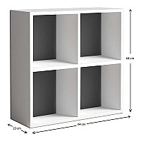 Βιβλιοθήκη Cube Megapap από μελαμίνη χρώμα λευκό 60x23x60εκ.,Έπιπλα εσωτερικού χώρου > Βιβλιοθήκες,Έπιπλα εσωτερικού χώρου