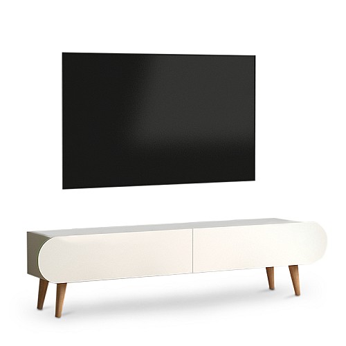 Έπιπλο τηλεόρασης Lotus Megapap χρώμα λευκό 120x30x40εκ.,Έπιπλα εσωτερικού χώρου > Έπιπλα τηλεόρασης,Έπιπλα εσωτερικού χώρου