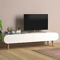 Έπιπλο τηλεόρασης Lotus Megapap χρώμα λευκό 120x30x40εκ.,Έπιπλα εσωτερικού χώρου > Έπιπλα τηλεόρασης,Έπιπλα εσωτερικού χώρου