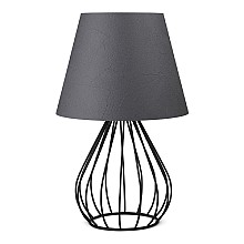Φωτιστικό επιτραπέζιο Akerlind Megapap ύφασμα Pvc/μέταλλο χρώμα ανθρακί/μαύρο 22x17x36εκ.  Φωτιστικό επιτραπέζιο Akerlind Megapap ύφασμα Pvc/μέταλλο χρώμα ανθρακί/μαύρο 22x17x36εκ.