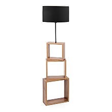 Φωτιστικό δαπέδου Claude Megapap Mdf/fabric Pvc χρώμα καφέ/μαύρο 37x20x140εκ.  Φωτιστικό δαπέδου Claude Megapap Mdf/fabric Pvc χρώμα καφέ/μαύρο 37x20x140εκ.