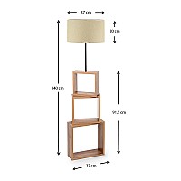 Φωτιστικό δαπέδου Claude Megapap Mdf/fabric Pvc χρώμα καφέ/μπεζ 37x20x140εκ. Φωτιστικό δαπέδου Claude Megapap Mdf/fabric Pvc χρώμα καφέ/μπεζ 37x20x140εκ.