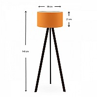 Φωτιστικό δαπέδου Rosling Megapap Mdf/ύφασμα Pvc χρώμα μαύρο/πορτοκαλί 38x21x140εκ. Φωτιστικό δαπέδου Rosling Megapap Mdf/ύφασμα Pvc χρώμα μαύρο/πορτοκαλί 38x21x140εκ.