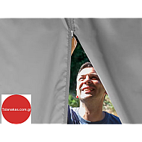 Κιόσκι κήπου 3x3 μ. με μαλακή οροφή, με 4 πλαϊνά πάνελ, πέτρα