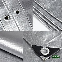 Αδιάβροχος Μουσαμάς - Τέντα, 5x10m, 120gr/m² GRASHER Με Κρίκους