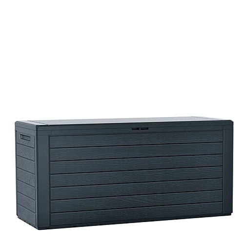 Μπαούλο Αποθήκευσης Κήπου 280lt PROSPERPLAST Woodebox MBWL280-S433 116x43,80x55Ycm Ανθρακί ή Καφέ