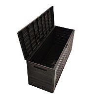 Μπαούλο Αποθήκευσης Κήπου 280lt PROSPERPLAST Woodebox MBWL280-S433 116x43,80x55Ycm Ανθρακί ή Καφέ