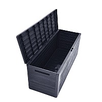 Μπαούλο Αποθήκευσης Κήπου 280lt PROSPERPLAST Woodebox MBWL280-S433 116x43,80x55Ycm Ανθρακί ή Καφέ