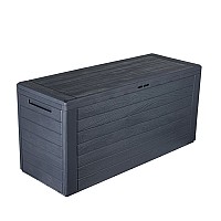 Μπαούλο Αποθήκευσης Κήπου 280lt PROSPERPLAST Woodebox MBWL280-S433 116x43,80x55Ycm Ανθρακί ή Καφέ