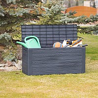 Μπαούλο Αποθήκευσης Κήπου 280lt PROSPERPLAST Woodebox MBWL280-S433 116x43,80x55Ycm Ανθρακί ή Καφέ