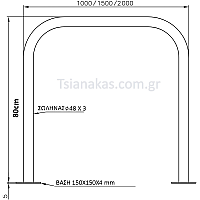 Περιμετρικά Εμπόδια - Μπάρες φ48, extra strong,Κάγκελα Πεζοδρομίων,Πόλη