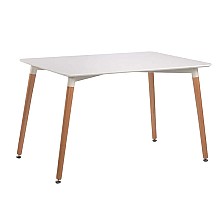 RANDY OFF WHITE 120Χ80Χ72εκ. ΤΡΑΠΕΖΙ ΞYΛO/MDF 