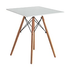 RANDY OFF WHITE 70X70Χ72εκ. ΤΡΑΠΕΖΙ ΞYΛO/MDF 