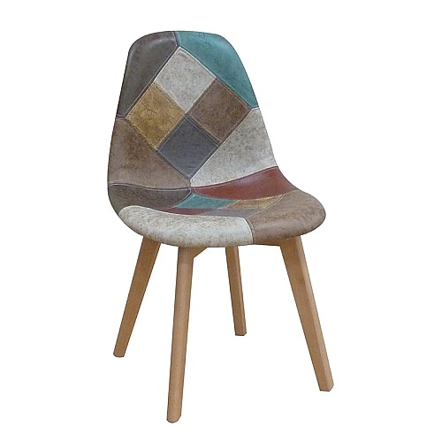 PALMYRA PLUS PATCHWORK PU ΚΑΡΕΚΛΑ,Έπιπλα εσωτερικού χώρου > Καρέκλες - Πολυθρόνες τραπεζαρίας,Έπιπλα εσωτερικού χώρου