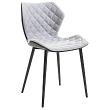 MIRKA ΓΚΡΙ(Σ2)BLACK PU/ΥΦΑΣΜΑ ΚΑΡΕΚΛΑ 