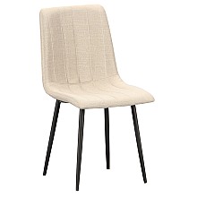 Καρέκλα Τραπεζαρίας 4τμχ Dora Beige Ύφασμα 45x53x48-86εκ. 