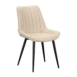 Καρέκλα Τραπεζαρίας Μεταλλική 4τμχ Bony Beige Ύφασμα 53x58x47-87εκ.