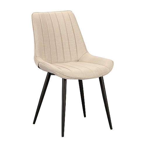 Καρέκλα Τραπεζαρίας Μεταλλική 4τμχ Bony Beige Ύφασμα 54x60x87εκ.,Έπιπλα εσωτερικού χώρου > Καρέκλες - Πολυθρόνες τραπεζαρίας,Έπιπλα εσωτερικού χώρου