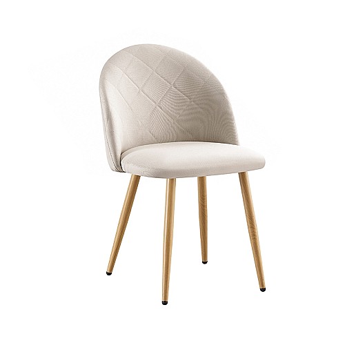 RIO ΦΥΣΙΚΟ/BEIGE ΥΦΑΣΜΑ(Σ4)ΚΑΡΕΚΛΑ ΜΕΤΑΛΛΙΚΗ,Έπιπλα εσωτερικού χώρου > Καρέκλες - Πολυθρόνες τραπεζαρίας,Έπιπλα εσωτερικού χώρου
