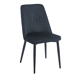 OLIVIA BLACK VELVET/PU ΚΑΡΕΚΛΑ ΜΕΤΑΛΛΙΚΗ