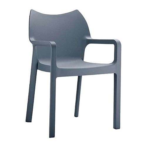 DIVA DARK GREY ΠΟΛΥΘΡΟΝΑ ΠΟΛ/ΝΙΟΥ DIVA DARK GREY ΠΟΛΥΘΡΟΝΑ ΠΟΛ/ΝΙΟΥ,Έπιπλα κήπου > Πολυθρόνες - Καρέκλες κήπου,Έπιπλα κήπου