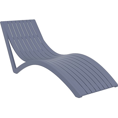 SLIM ΞΑΠΛΩΣΤΡΑ DARK GREY ΠΟΛ/ΝΙΟΥ,Ξαπλώστρες,Έπιπλα κήπου