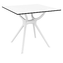 AIR ΤΡΑΠΕΖΙ 80Χ80Χ74εκ. WHITE LAMINATE 12mm  AIR ΤΡΑΠΕΖΙ 80Χ80Χ74εκ. WHITE LAMINATE 12mm